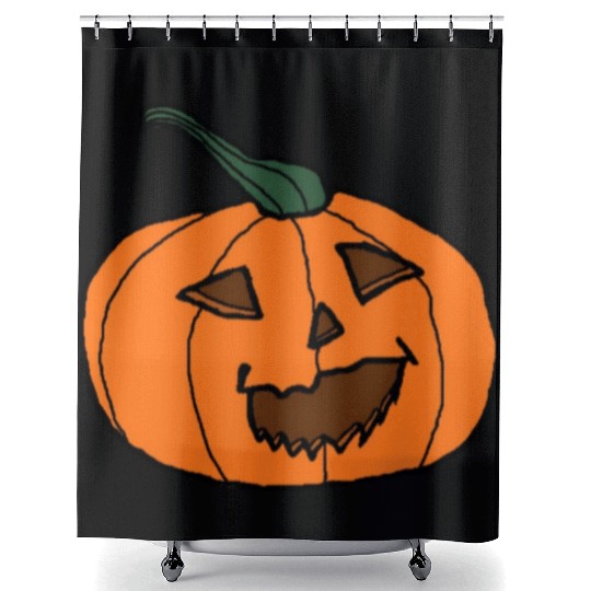 Halloween Pumpkin Jack o lantern 1 Shower Curtains