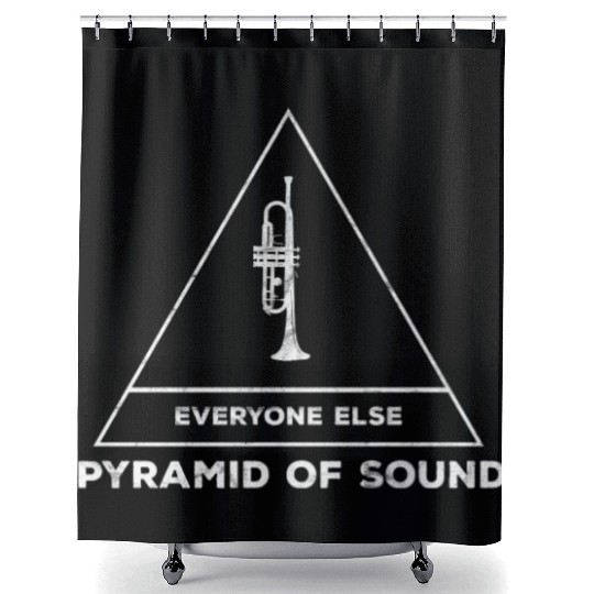 Funny Trumpet Player Music Teacher Marching Band Shower Curtains