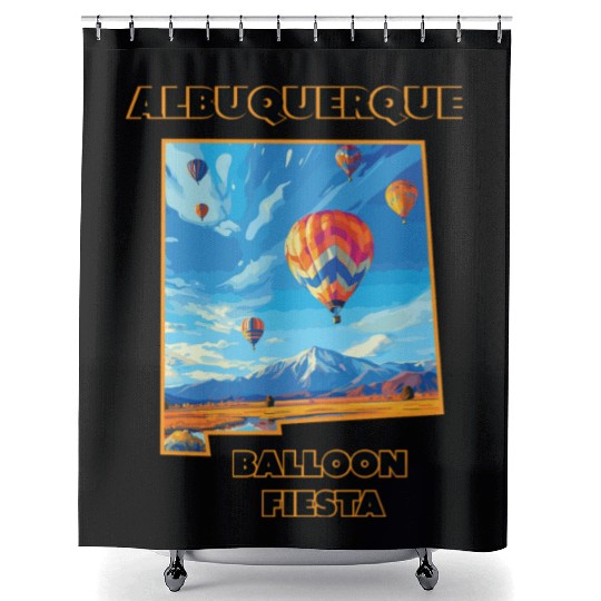 New Mexico Balloon Festival Shower Curtains