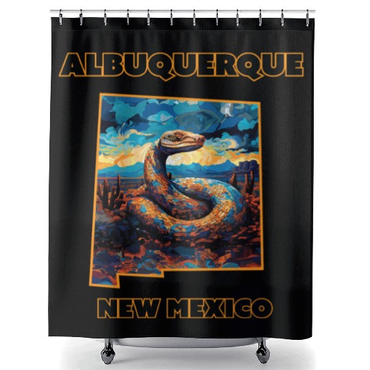 New Mexico - Rattlesnake Shower Curtains