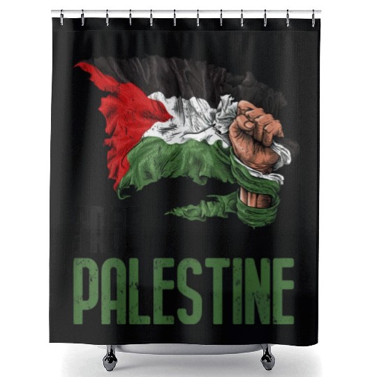 FREE PALESTINE FLAG GAZA Shower Curtains