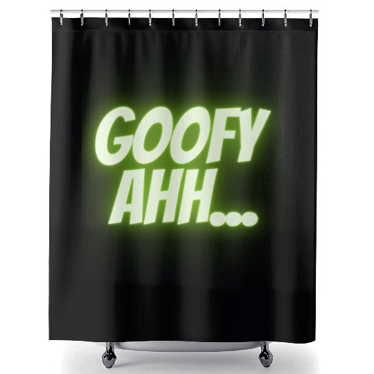 Gooeey Green Goofy Ahh Shower Curtains