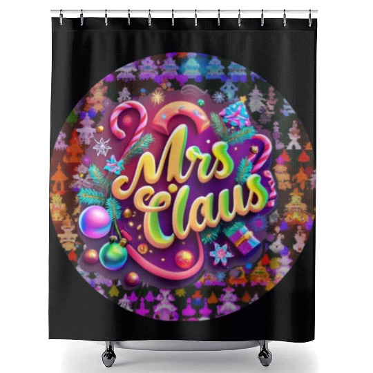 Mrs Claus Shower Curtains