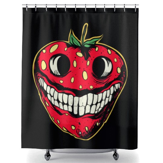 Strawberry Jack-o-lantern Shower Curtains