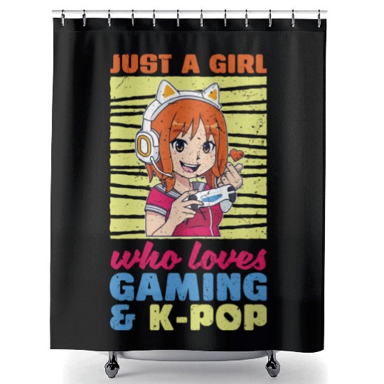 Just a girl who loves gaming and K Pop K Pop Shower Curtains