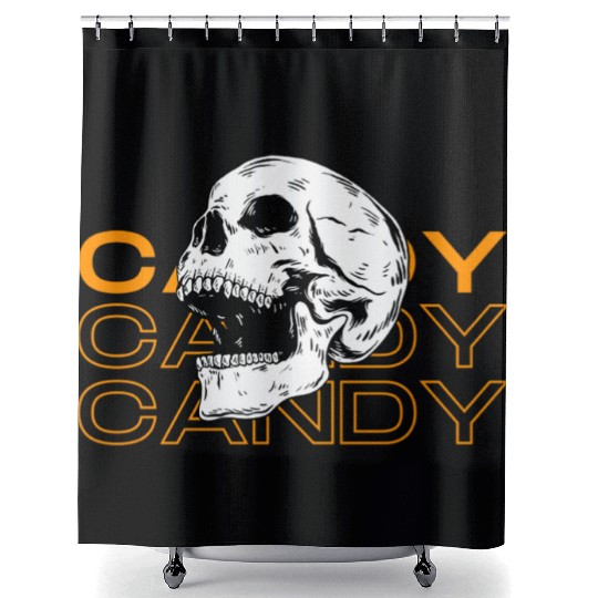 Candy Candy Candy Skull Shower Curtains