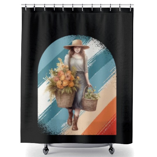 Gardening Garden-plants Florists-Gardener women Shower Curtains