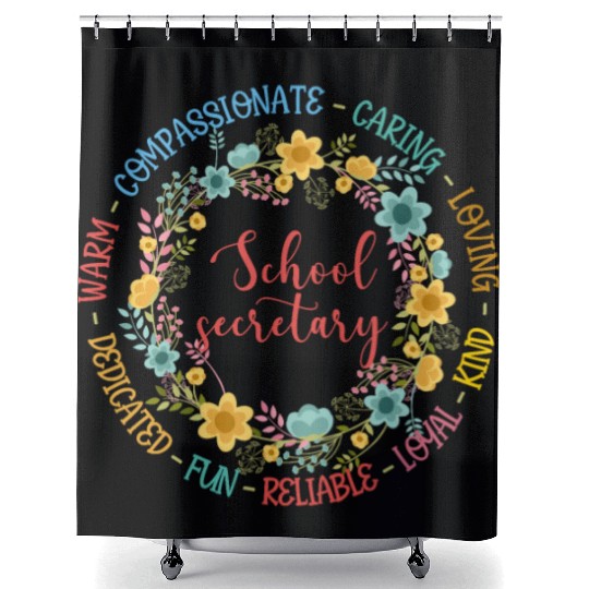 School secretary circle Shower Curtains