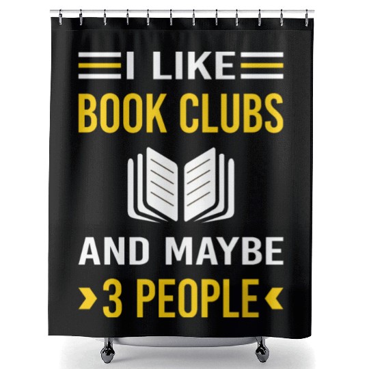 3 People Book Club Read Reader Reading Books Shower Curtains