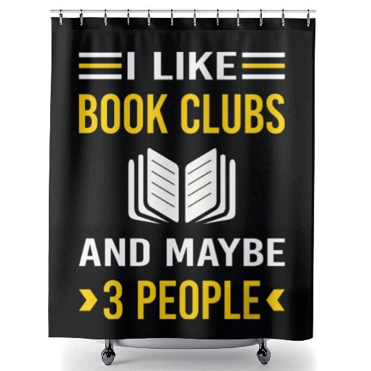 3 People Book Club Read Reader Reading Books Shower Curtains