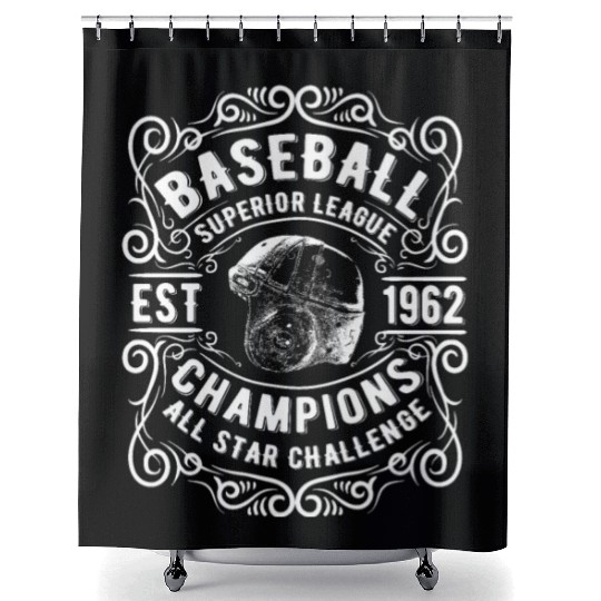 Baseball champions all star challence Shower Curtains