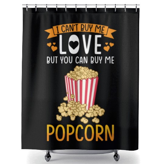 Popcorn Lover Gift Funny Popcorn Shower Curtains