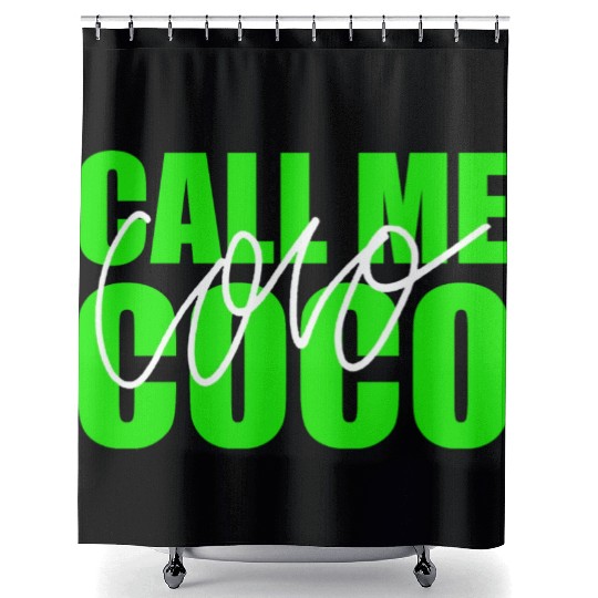 Call me coco green 2 Shower Curtains