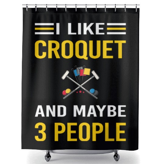 3 People Croquet Shower Curtains
