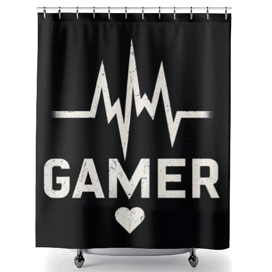 Gaming Pulse: Every Beat Counts Shower Curtains