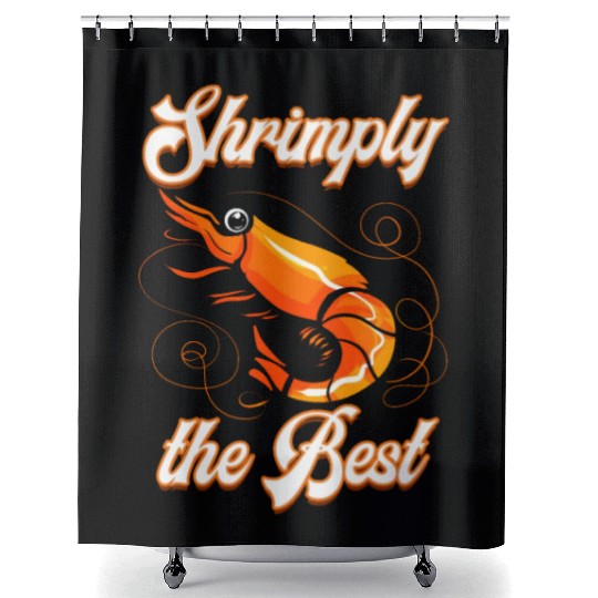 Funny shrimp food shrimp design for seafood chefs Shower Curtains
