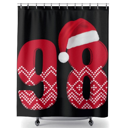 98 Years Old - Christmas Number Ninety Eight Shower Curtains