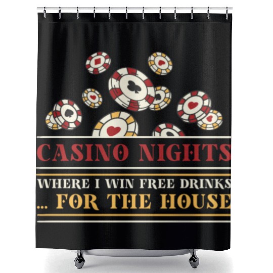 Poker Casino Poker Player Gambling Roulette Shower Curtains
