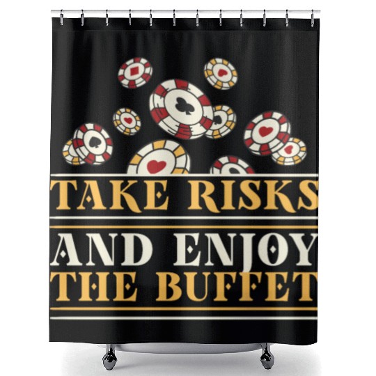 Poker Casino Poker Player Gambling Roulette Shower Curtains