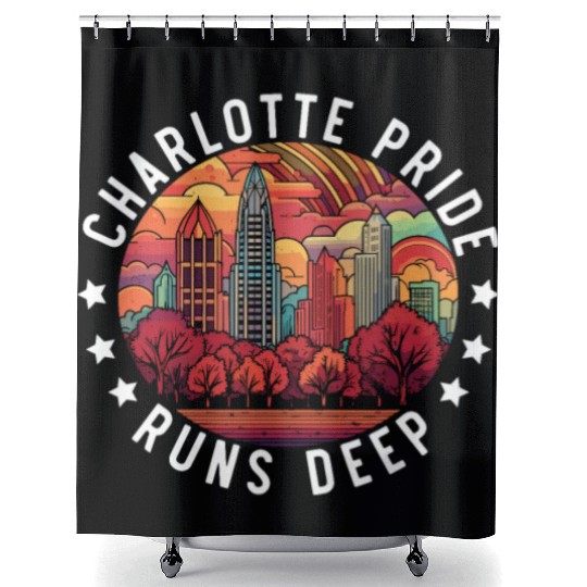 Charlotte North Carolina USA America United States Shower Curtains