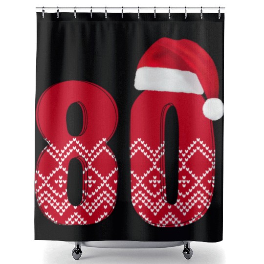80th Birthday - Congratulations Number Eighty! Shower Curtains