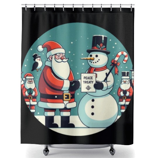 North Pole Alliance - Peace Treaty & Winter Unity Shower Curtains