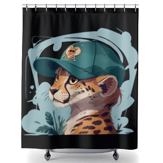 Cool Cheetah Shower Curtains