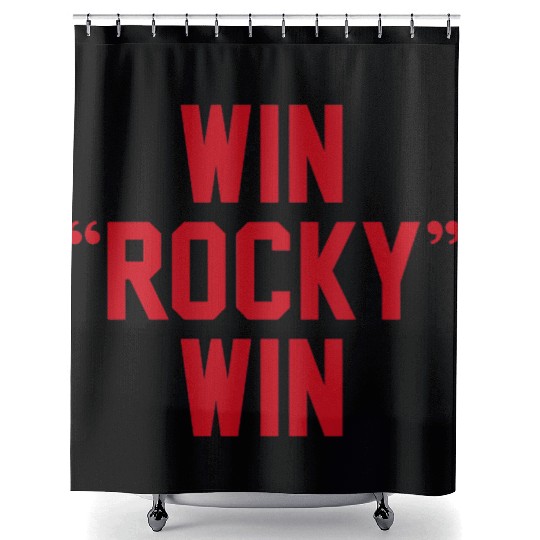 Win Rocky Win Shower Curtains