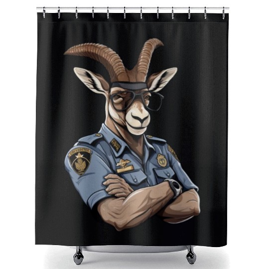 Police Capricorn Shower Curtains