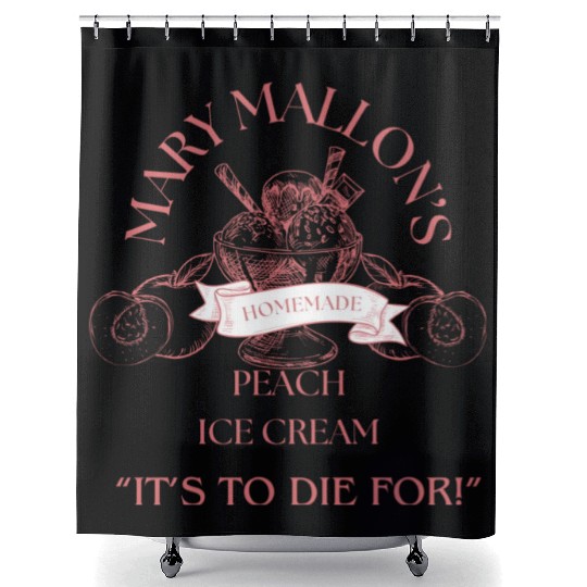 Mary Mallon's Peach Ice Cream Shower Curtains