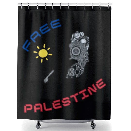 FREE PALESTINE, FREE GAZA PALESTINE. Shower Curtains