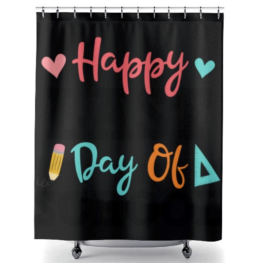 Happy Last Day Of School Kids Teacher Graduation Shower Curtains