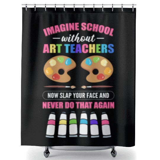 Art Teacher Drawing Art Education Back To School Shower Curtains