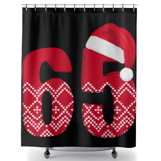 65th Birthday Wishes - Christmas Number Sixty Five Shower Curtains