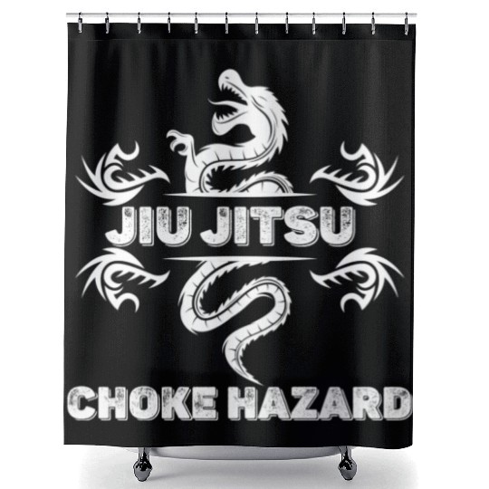 Jiu Jitsu Choke Hazard Karate Boxing Muay Thai Shower Curtains