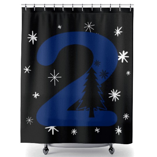 Second Christmas Number 2 - Nr. Two Shower Curtains
