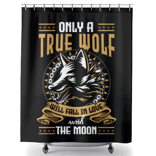 Werewolf Forest Nordic Moon Shower Curtains