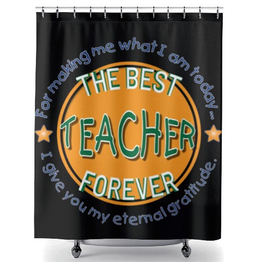 The Best Teacher Shower Curtains