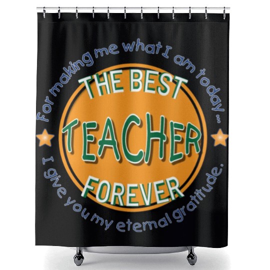 The Best Teacher Shower Curtains