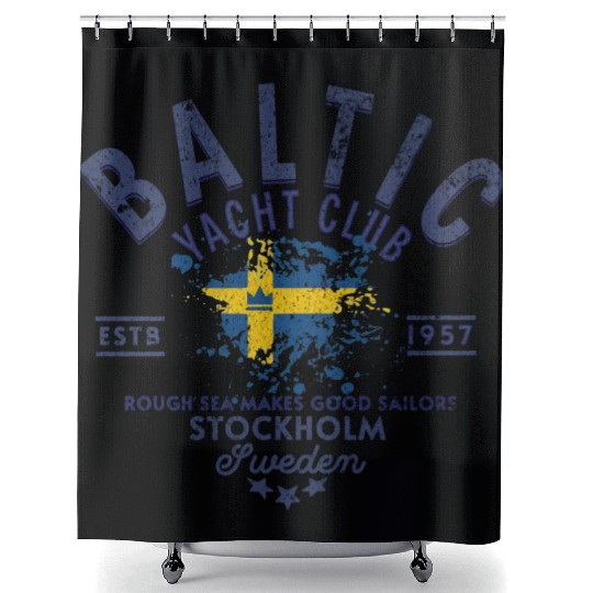 Baltic Yacht Club Stockholm Design Shower Curtains