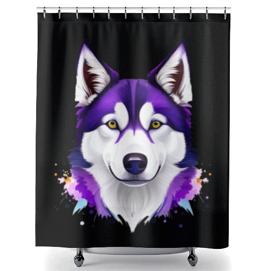 Unleash Your Walls: Husky Ink Drawing Shower Curtains