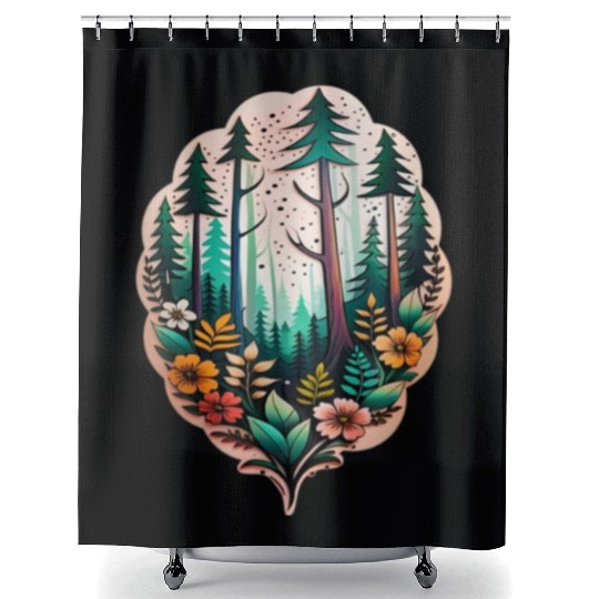 nature on skin Shower Curtains