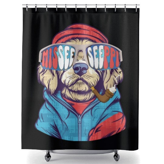MISEESEEPPI, dog, USA, Mississippi Shower Curtains