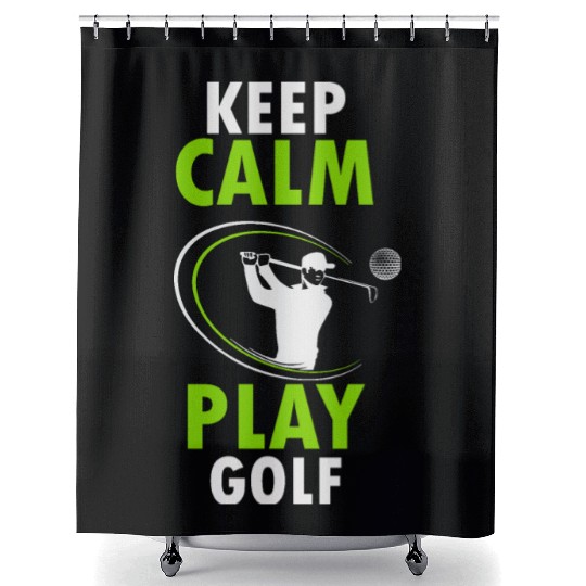 KEEP CALM PLAY GOLF Shower Curtains