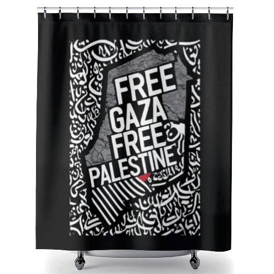 free palestine support palestine Shower Curtains