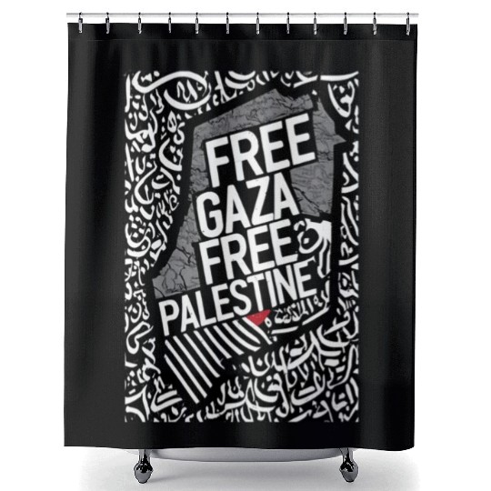 free palestine support palestine Shower Curtains
