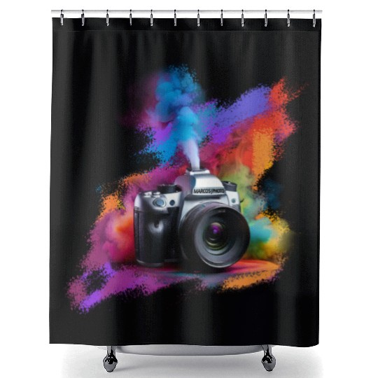 cyberpunk design Shower Curtains