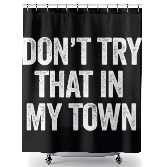 Try That In A Small Town American Flag Eagle Shower Curtains