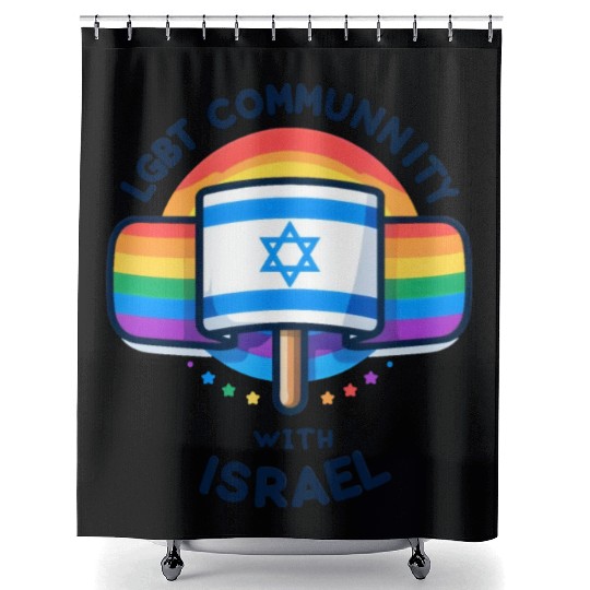 LGBTQ community STANDS WITH ISRAEL Shower Curtains
