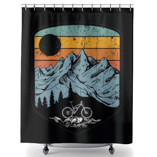 Mountain bike Shower Curtains